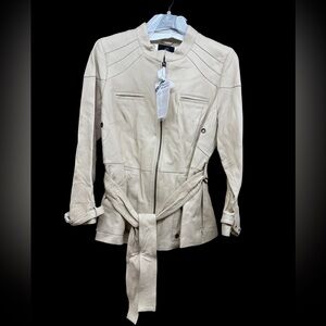 Rachel Zoe Cream Leather Jacket